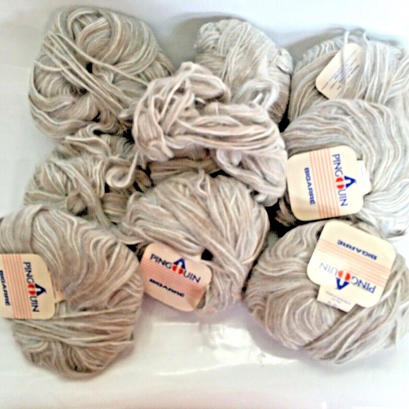 Lot of 9 Pingouin Bigarre Ombre Yarns 2 Tones of Grey Some unravelled 50 g each - Picture 1 of 6